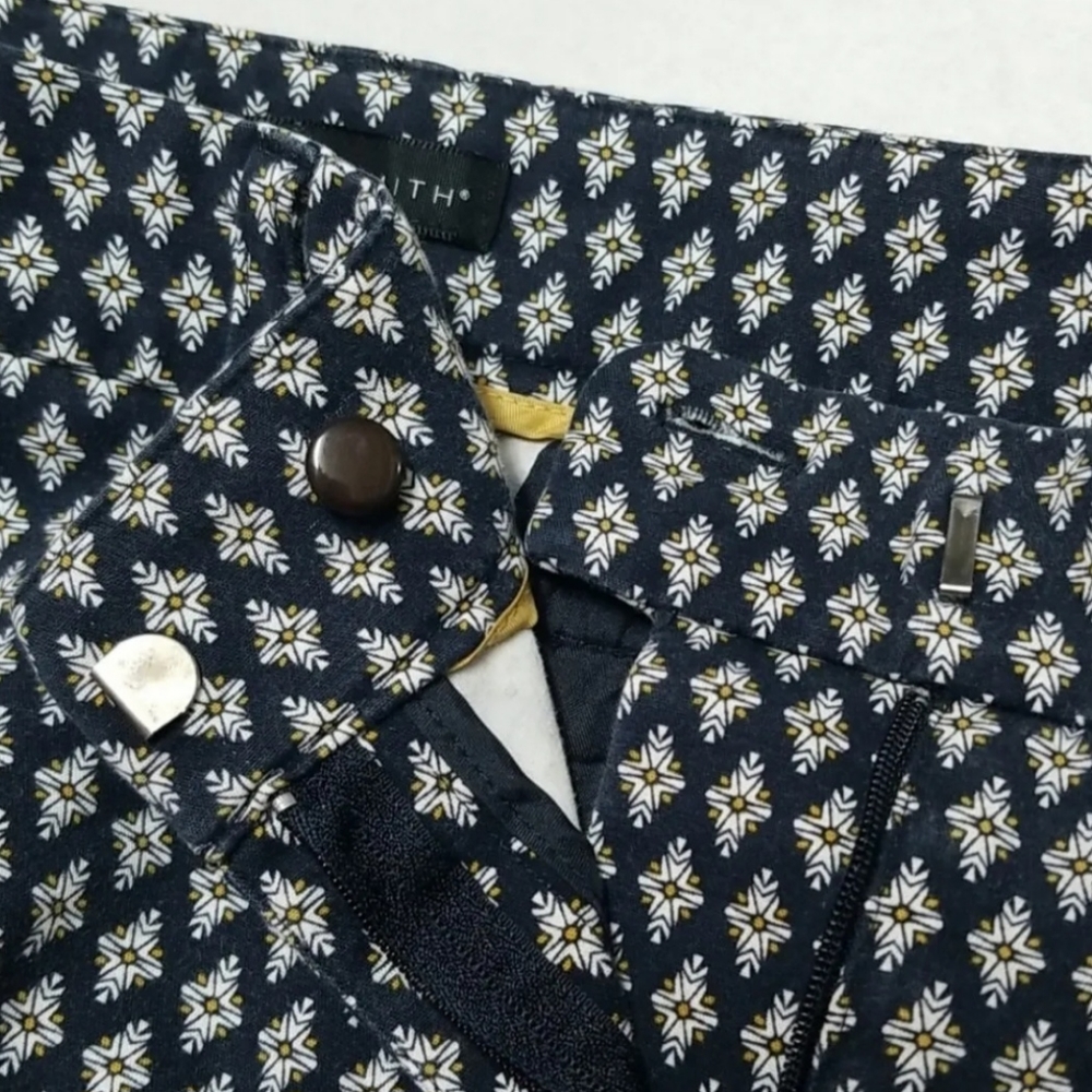 Womens Pants Willi Smith Size 6 (32 x 26) Diamond Floral Pattern - Picture 12 of 14